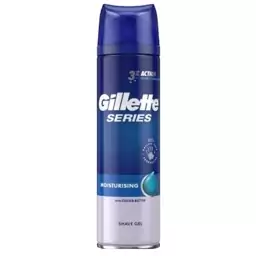 ژل اصلاح ژیلت 200 میلی لیتر مدل Gillette Moisturzingg همراه کره کاکائو 