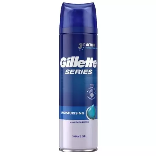 ژل اصلاح ژیلت 200 میلی لیتر مدل Gillette Moisturzingg همراه کره کاکائو 