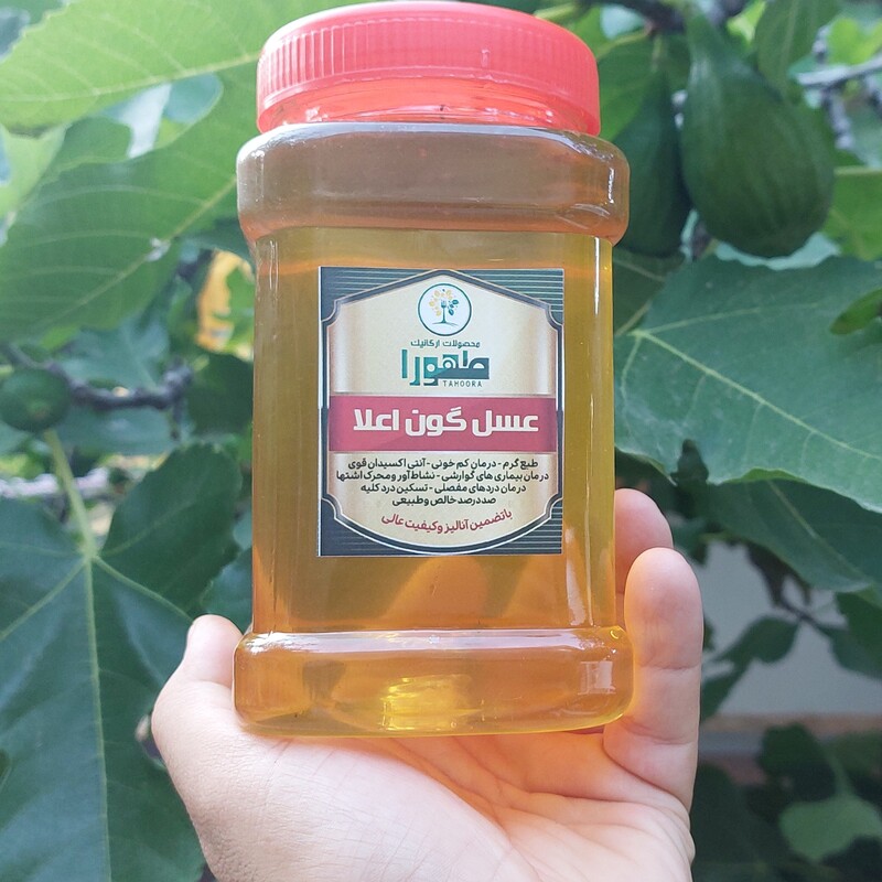 عسل گون اعلا در بسته بندی یک کیلویی، صد در صد طبیعی، هرزه بافت، ساکاروز زیر 2.5 درصد