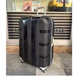 چمدان نشکن ivs ترکیه جنس pp سایز بزرگ رنگ سیاه و سفید