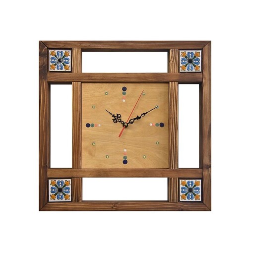 ساعت دیواری چوبی ساعت دیواری سنتی ساعت دیواری کلاسیک ساعت دیواری مربعی ساعت دیواری هنری 