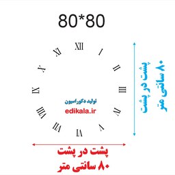 اعداد ساعت رومی چسبدار شناسه محصول 100901 نقره ای براق