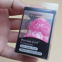 پد اسفنجی آرایشی  ابر و بادی  persian Girl رنگ صورتی  مدل خامه  زاویه سازی میکاپ قابل شستشو بدون منافذ  برای میکاپ یکدست