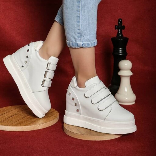 کفش زنانه لژ مخفی 10 سانت در دو رنگ سفید و مشکی با ارسال رایگان
