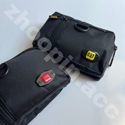 کیف موبایلی کمری 3 زیپ پارچه کجرا آستر و سرزیپ خارجی حلقه دار 