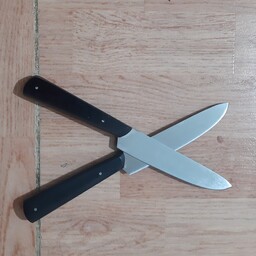 چاقو آشپزخانه استیل معمولی دم دستی پوست کنی دسته فیبر  فروش 2عدد باهم 