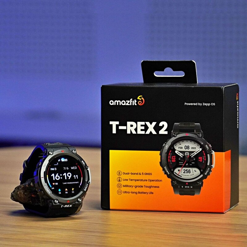 ساعت هوشمند اورجینال امیزفیت مدل AMAZFITE T-REX 2  با گارانتی 18 ماهه