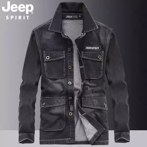 کت جین مردانه شرکت JEEP-سنگشور شده-سه رنگ با کیفیت عالی