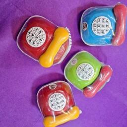 اسباب بازی قلک پس انداز  طرح تلفن  قدیمی  با رنگبندی  متنوع سایز بزرگ
