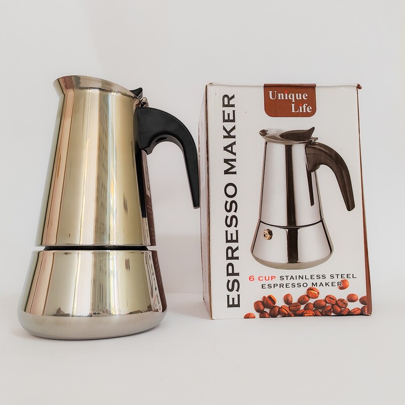 قهوه جوش استیل 6 کاپ موکاپات – اسپرسو ساز استیل