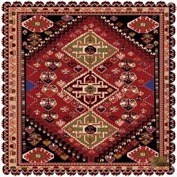 رومیزی مخمل رنس مدل T10-42453 سایز  40x40 سانتی متر