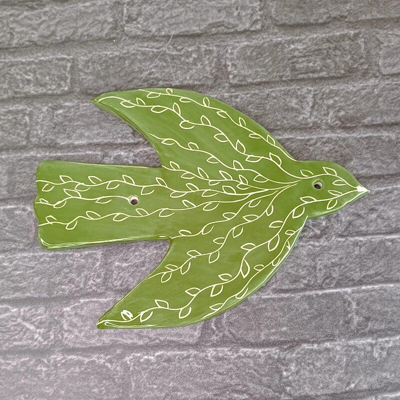 دیوارکوب سرامیکی پرنده چهارعددی