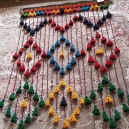 گلیم پرده سنتی پشمی دستبافت