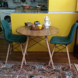 میز و صندلی  طرح چوب والیس دو نفره