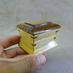 جعبه انگشتر چوبی ، طرح مقعر 02 ، برند خالو 
