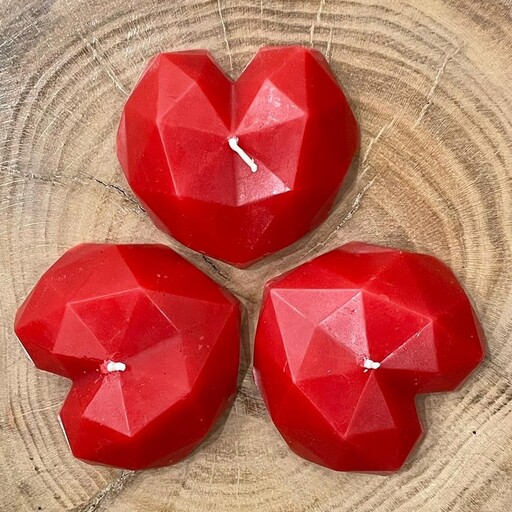 شمع  اوریگامی طرح قلب سایز بزرگ در رنگ های مختلف