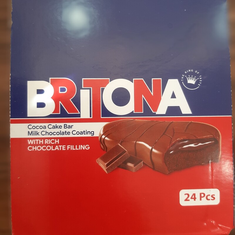 کیک کاکائویی بریتونا با لایه شکلات جعبه 24 عددی مجموعه 850 گرمی