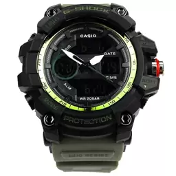 ساعت کاسیو جی شاک سبز مشکی  کد G Shock Green 019