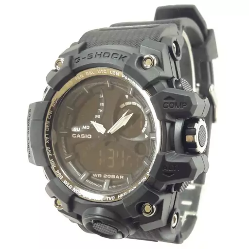 ساعت کاسیو جی شاک مشکی کامل دو زمانه کد G Shock Black 032