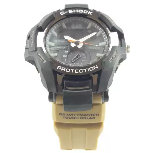 ساعت کاسیو جی شاک ارتشی قهوه ای - خاکی مشکی دو زمانه  کد G Shock Brown 005