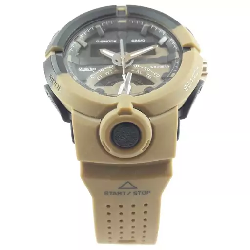 ساعت کاسیو جی شاک ارتشی قهوه ای مشکی دو زمانه  کد G Shock Brown 002