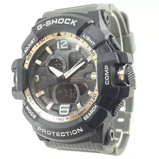 ساعت کاسیو جی شاک طوسی - خاکستری مشکی دو زمانه کد G Shock Gray 004