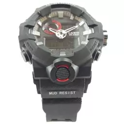 ساعت کاسیو جی شاک مشکی قرمز دو زمانه کد G Shock Red 034