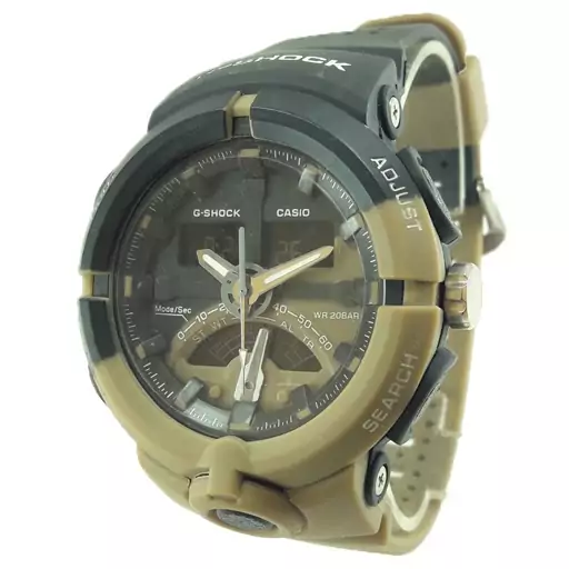 ساعت کاسیو جی شاک ارتشی قهوه ای مشکی دو زمانه  کد G Shock Brown 002