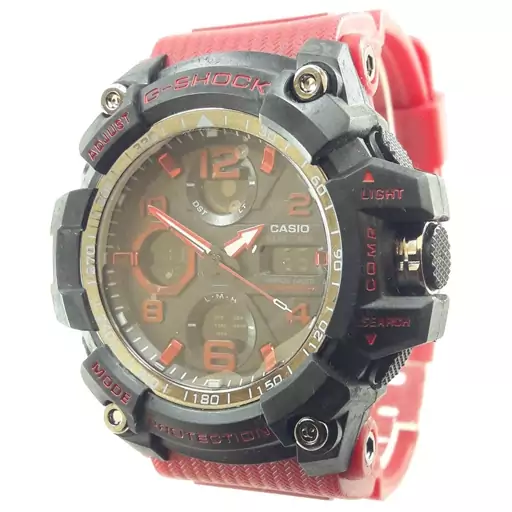 ساعت کاسیو جی شاک قرمز مشکی دو زمانه کد G Shock Red 037