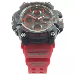 ساعت کاسیو جی شاک قرمز مشکی دو زمانه کد G Shock Red 037