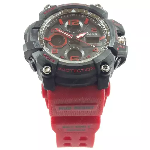 ساعت کاسیو جی شاک قرمز مشکی دو زمانه کد G Shock Red 037