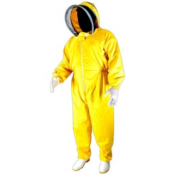 لباس سرهمی زنبوردارای کلاه  فضایی خنک وبادوام وراحت برای زنبورداری بدون نیش خوردن زنبورداری کنید