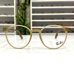 فریم عینک طبی ژله ای بزرگسال رنگ قهوه ای روشن طرح نیم دایره مارک ریبن بسیار سبک و زیبا در عینک کاسپین بوشهر 