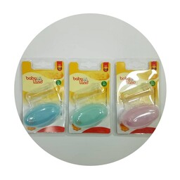 مسواک انگشتی بیبی لند دارای قاب محافظ قابل استفاده از 5ماهگی در 3 رنگ مطابق عکس 