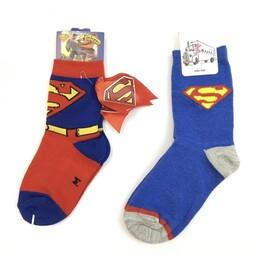 جوراب نخی ساقدار پسرانه طرح سوپرمن 