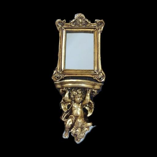 آینه کنسول دیواری فرشته ورق طلا