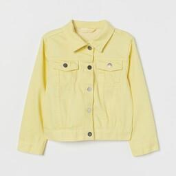 کت جین کت کتان اسپرت رنگی جلودکمه دار زنانه و دخترانه استایل خاص وارداتی زرد لیمویی قواره دار سایزبزرگ