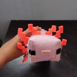 عروسک نمدی اکسلاتل ماین کرافت Axolotl Minecraft (سمندر مکزیکی) 