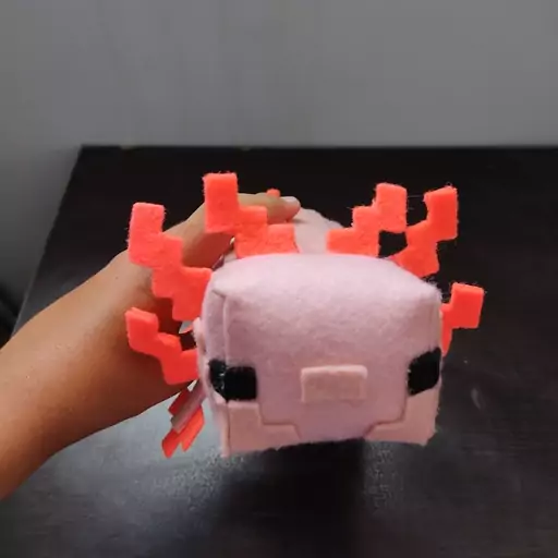 عروسک نمدی اکسلاتل ماین کرافت Axolotl Minecraftسمندر مکزیکی