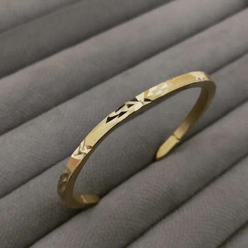دستبند خلخال طرح دار طلایی