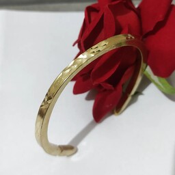 دستبند خلخال طرح دار طلایی