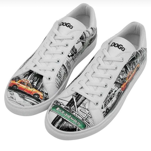 کفش ال استار برند دوکو Dogo سفید با طرح چاپی