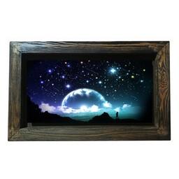 تابلو کاشی شب و ماه و ستاره ها 32در52