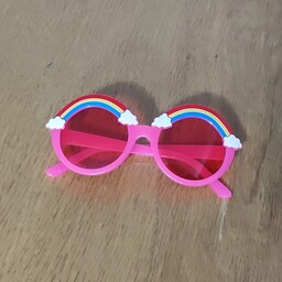 عینک بچه گانه طرح رنگین کمان، عینک کودک، عینک رنگارنگ، عینک بچگانه، uv400، اورجینال مناسب 1 تا 8 سال، عینک  صورتی