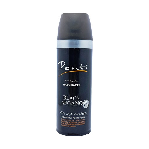 اسپری خوشبو کننده بدن پنتی رایحه Black Afgano حجم 200 میل