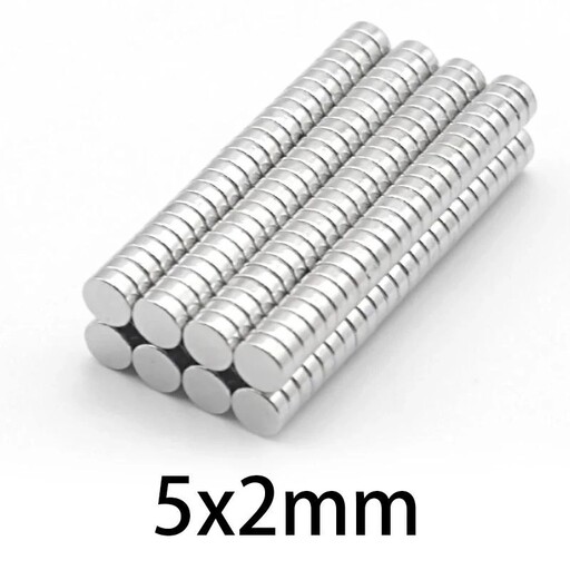 آهنربا نئودیمیوم 5x2mm میلیمتر سوپر مگنت دیسک بسته 10 عددی مگامگنت 