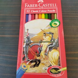 مداد رنگی 12 رنگ مقوایی فابرکاستل 
