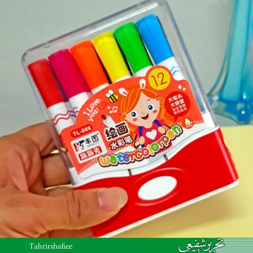 ماژیک رنگ آمیزی 12 رنگ مدل watercolorpen 