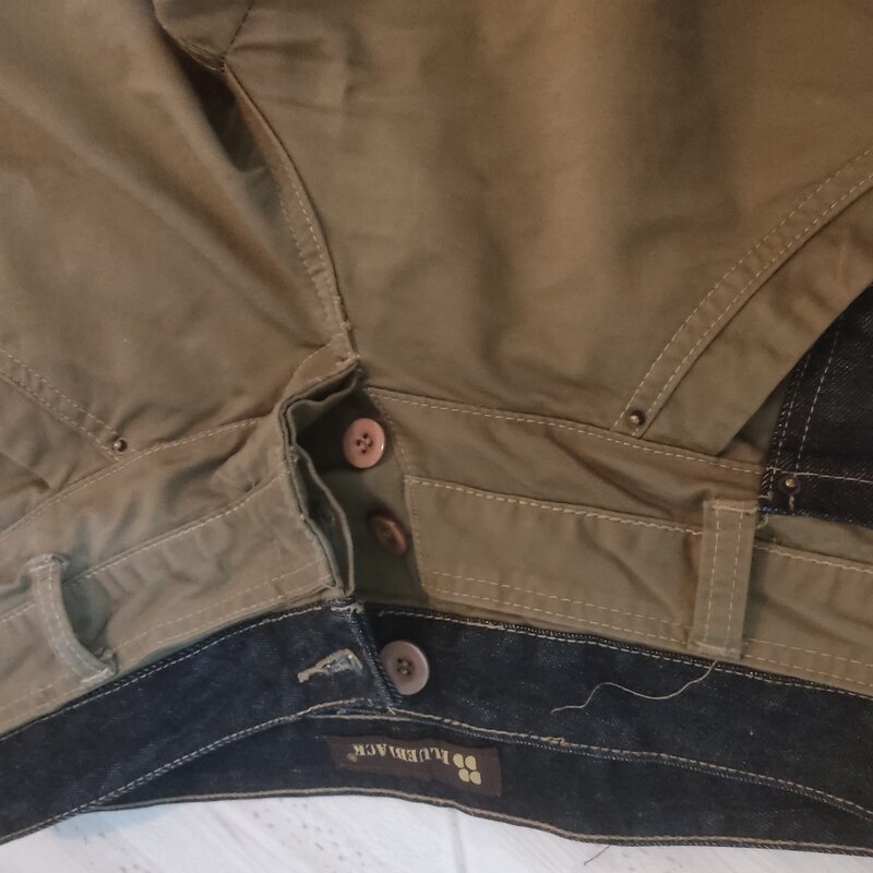 شلوار کتان مدل دار چند جیب کمر بندی تزیینی سایز 40 مردانه
