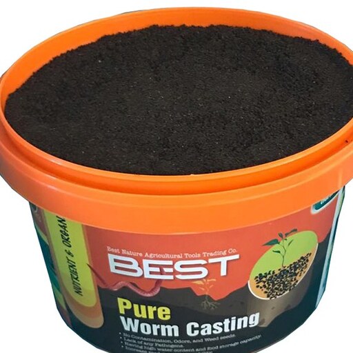 کود آلی ورم کستینگ خالص (Pure Worm Casting) بِست - سطل یک گالنی (1850 گرمی)